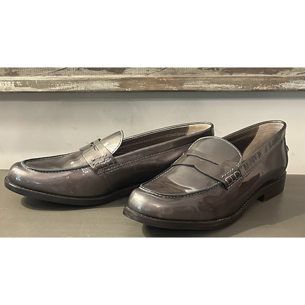 Johnston & Murphy Women's Gillian Patent Leather Penny Loafers, Size 10M Taupe - Picture 3 of 8